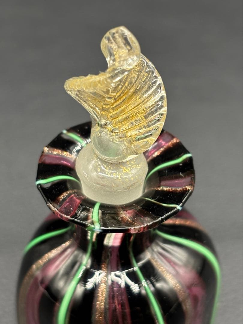 【高級~香水瓶】欧州金彩ガラス作品・パフュームボトル・アンティーク1900年代物